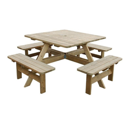 Square Picnic Table - CG096 Picnic Benches Rowlinson   
