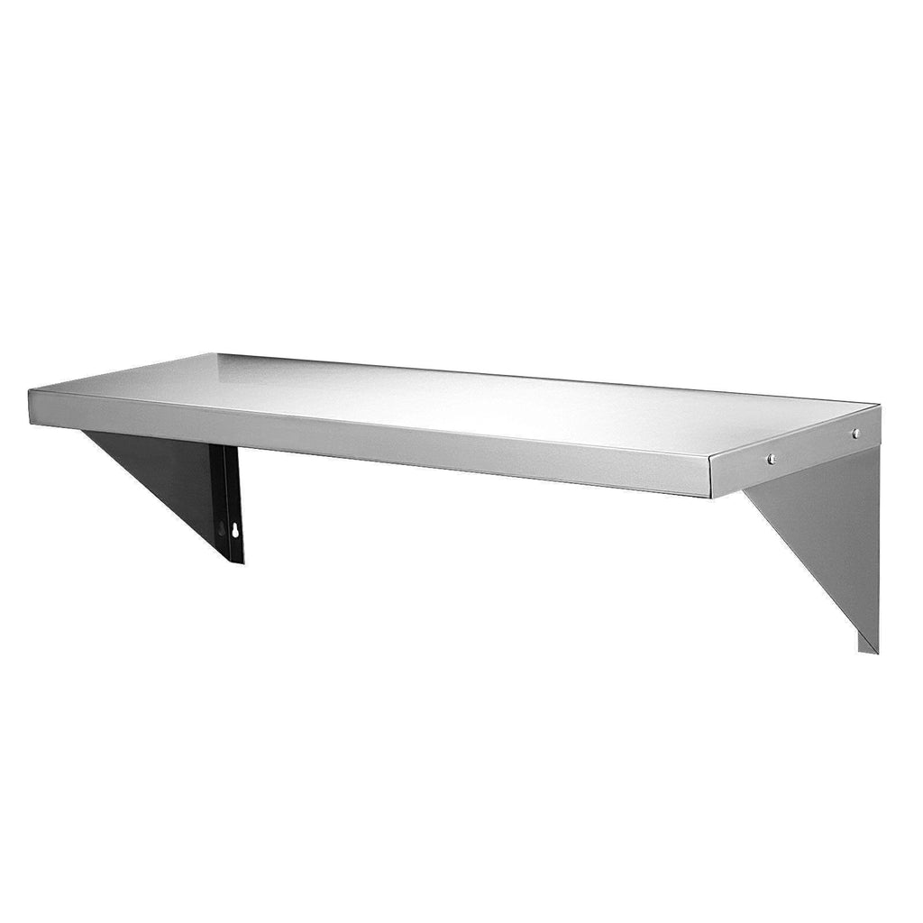 Empire Stainless Steel Wall Shelf 2100 x 300mm with Brackets & Fixings - WS-2100 Stainless Steel Wall Shelves Empire   