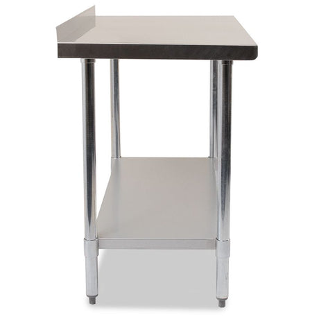 Empire 1200mm Stainless Steel Wall Prep Table with Upstand & Undershelf Commercial Kitchen Bench - SSWT-120 Stainless Steel Wall Tables Empire