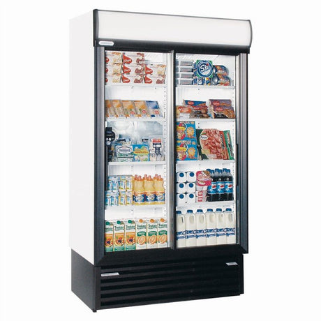 Staycold  Double Sliding Glass Door Merchandiser with Canopy - SD1140 Upright Double Door Bottle Coolers Staycold   