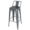 Steel Bistro High Stool with Back Rest (Pack of 4) - DM935 Stools Bolero   