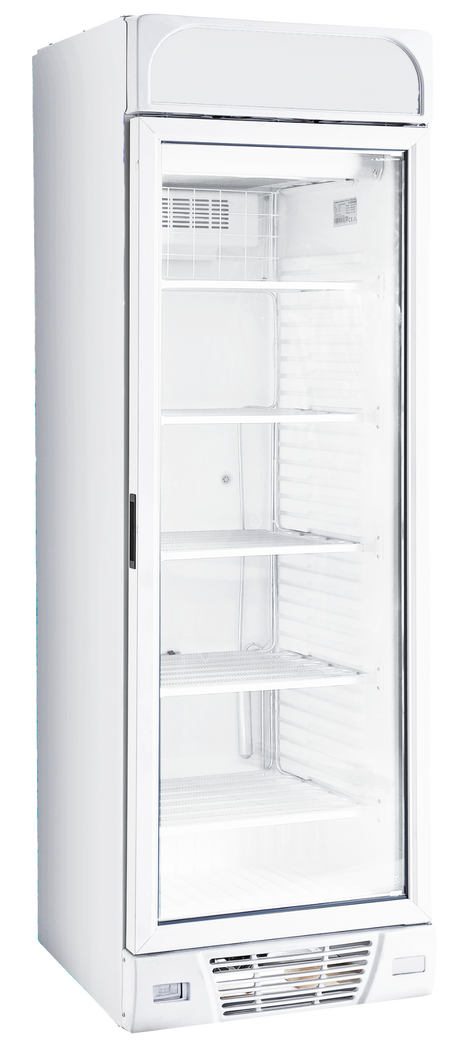 Sterling Pro BBVF372 White Upright Glass Door Display Freezer 382 Litres Upright Glass Door Freezers Sterling Pro   