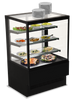 Sterling Pro Black Self Service Patisserie Counter 1.5m Square Glass - EVO-K150 Standard Serve Over Counters Sterling Pro   