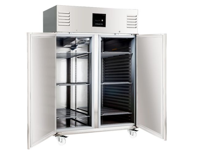 Sterling Pro Green Double Door Gastronorm Freezer Cabinet 1400 Litres - SNI142 Refrigeration Uprights - Double Door Sterling Pro   