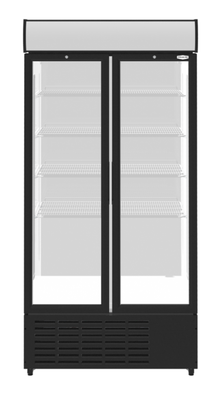 Sterling Pro Green Hinged Double Door Upright Display Chiller 832 Litres - SPD20HG Upright Double Glass Door Chillers Sterling Pro   