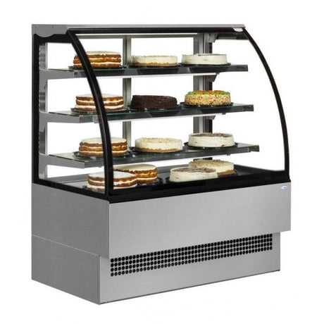 Sterling Pro Patisserie Serveover Counter "Evo" Curved Glass - EVO180SS Standard Serve Over Counters Sterling Pro   