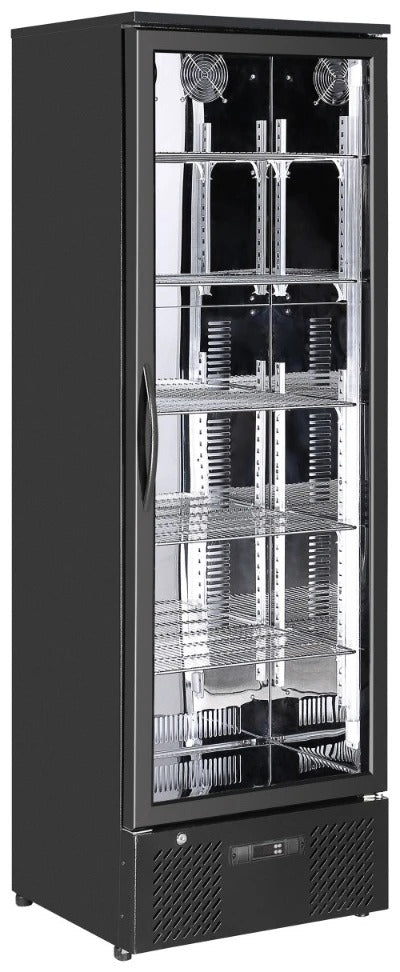 Sterling Pro SP110-BK Black Single Door Upright Bottle Cooler 293 Litres - SP110-BK Upright Single Door Bottle Coolers Sterling Pro   