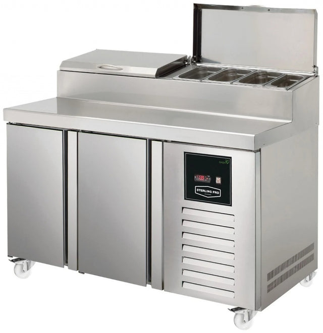 Sterling Pro 2 Door Refrigerated Preparation Counter - SPIZ-135 Pizza Prep Counters - 2 Door Sterling Pro   