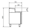 Sterling Pro 3 Door Refrigerated Preparation Counter 1/4 GN x 10 - SPIZ-180 Pizza Prep Counters - 3 Door Sterling Pro   