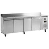 Tefcold 4 Door Gastronorm 1/1 Fan Assisted Refrigerated Prep Counter with Splashback - GC74 SS Refrigerated Counters - Four Door Tefcold   