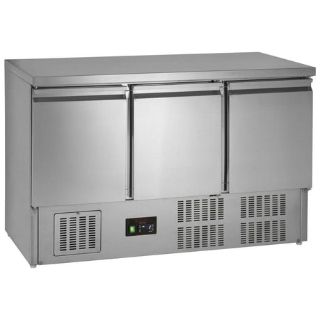 Tefcold G-Line Stainless Steel Three Door GN 1/1 Counter Prep Fridge - GS365ST Refrigerated Counters - Triple Door Tefcold   