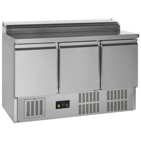 Tefcold G-Line Stainless Steel Three Door GN 1/1 Pizza Prep Saladette Counter - GSS435 Saladette Counters Tefcold   