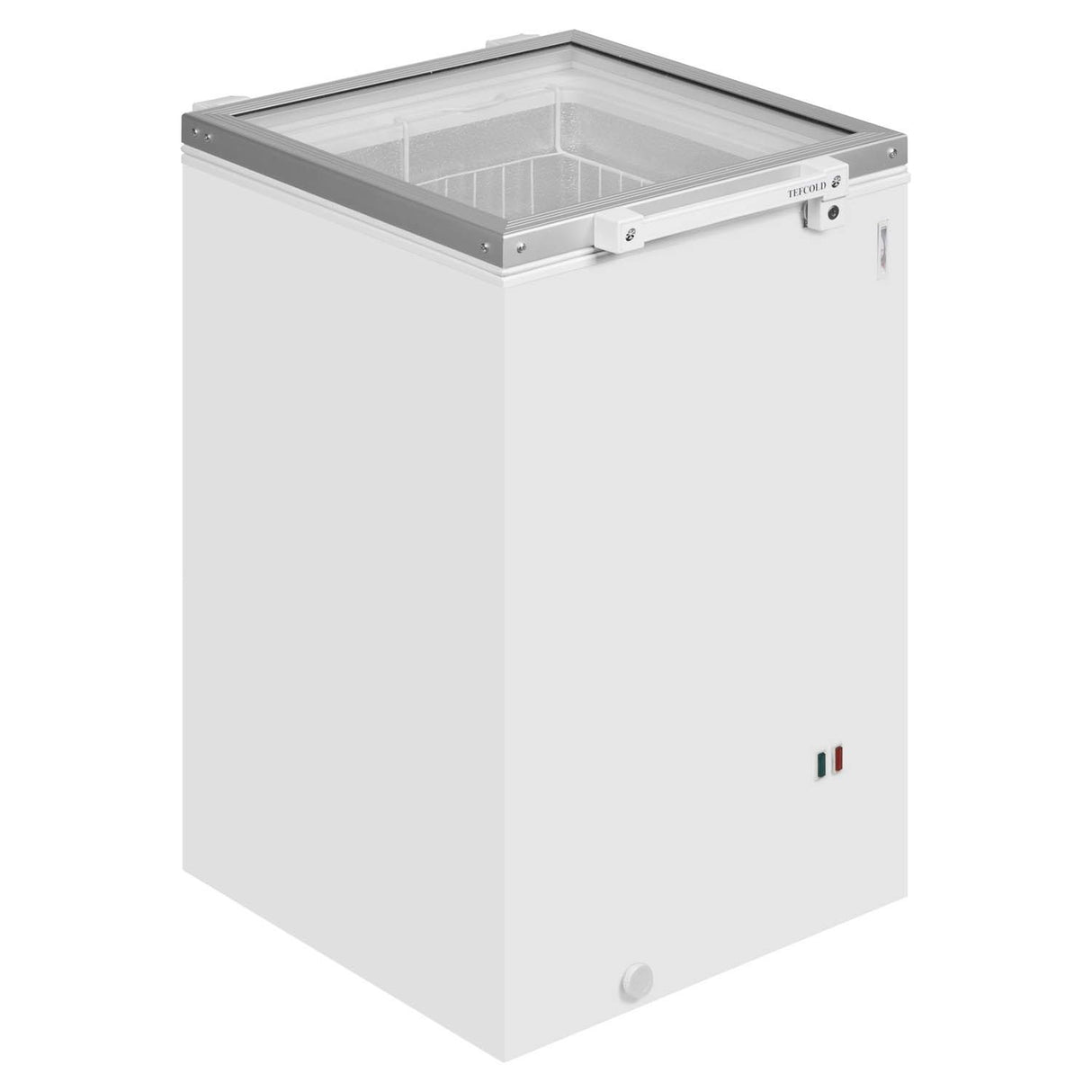 Tefcold Hinged Glass Lid Chest Freezer -- ST160 Display Chest Freezers Tefcold   