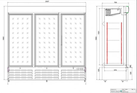 Tefcold Triple Glass Door Upright Display Freezer - NF7500G Upright Glass Door Freezers Tefcold   