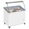 Tefcold Scoop Ice Cream Counter Display Freezer 7 x 5 Litre - IC300SCE + CANOPY Ice Cream Display Freezers Tefcold   