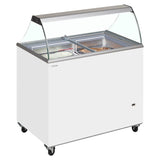 Tefcold Scoop Ice Cream Counter Display Freezer 7 x 5 Litre - IC300SC + CANOPY Ice Cream Display Freezers Tefcold   