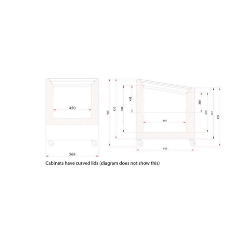 Tefcold Sliding Curved Glass Lid Chest Freezer - IC100SCEB Ice Cream Display Freezers Tefcold   