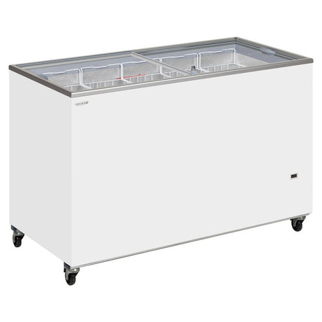 Tefcold Sliding Flat Glass Lid Chest Freezer - IC400SC Display Chest Freezers Tefcold   