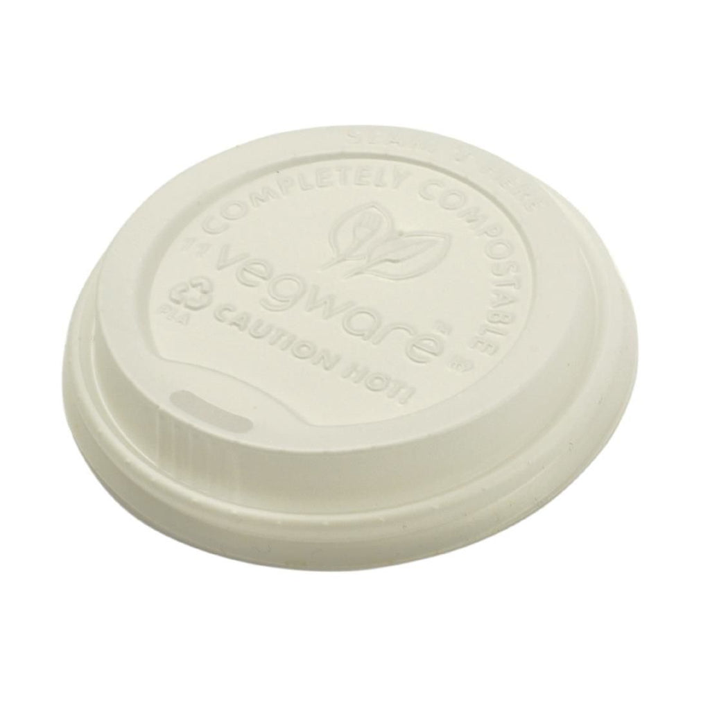 Vegware Compostable Coffee Cup Lids 340ml / 12oz and 455ml / 16oz (Pack of 1000) - GH023 Disposable Cups Vegware   