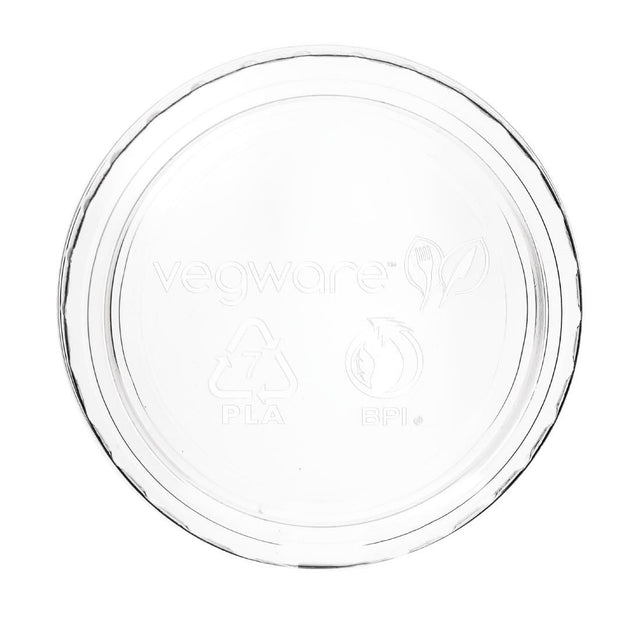 Vegware Compostable Cold Portion Pot Lids 59ml / 2oz and 118ml / 4oz - GK104 Condiment Pots & Soup Cups Vegware   