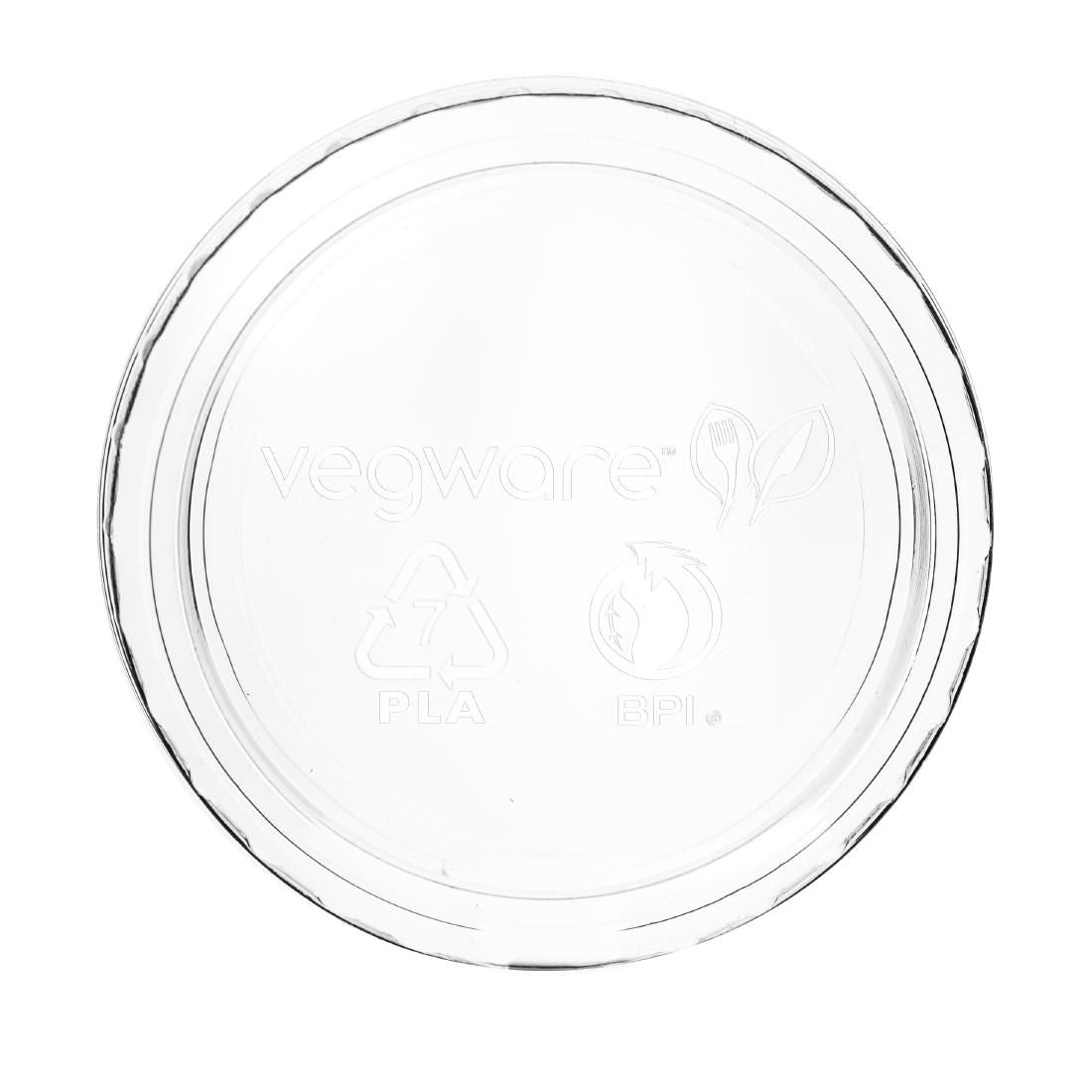 Vegware Compostable Cold Portion Pot Lids 59ml / 2oz and 118ml / 4oz - GK104 Condiment Pots & Soup Cups Vegware   