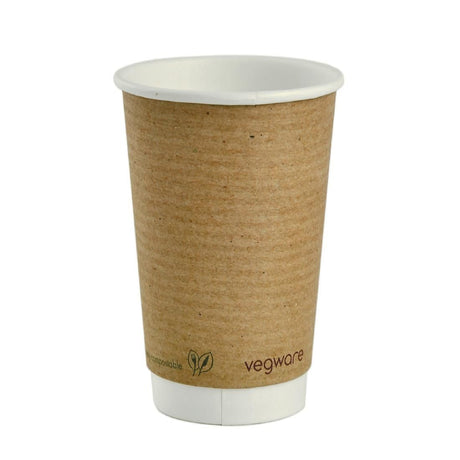 Vegware Compostable Hot Cups 455ml / 16oz (Pack of 400) - GH022 Disposable Cups Vegware   