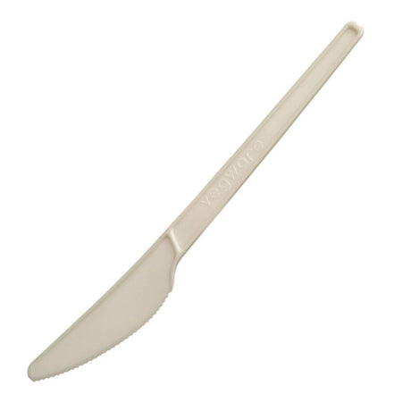 Vegware Lightweight Compostable CPLA Knives White (Pack of 50) - HC606 Disposable Cutlery Vegware   