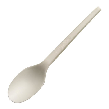 Vegware Lightweight Compostable CPLA Spoons White (Pack of 50) - HC607 Disposable Cutlery Vegware   