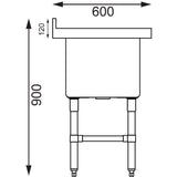 Vogue Deep Pot Sink - CE141 Pot Wash Sinks Vogue   