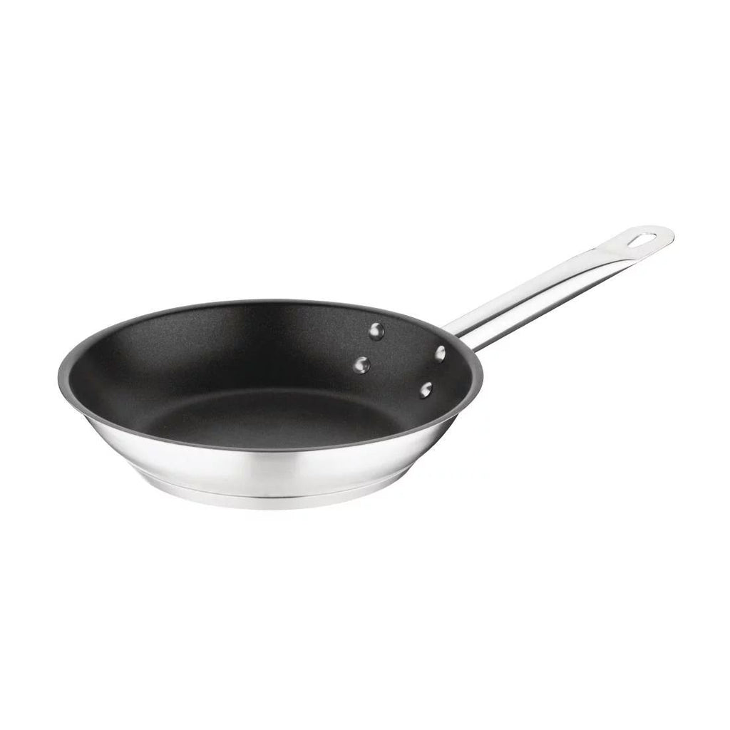 Vogue Non-stick Teflon Stainless Steel Platinum Plus Frying Pan 200mm - FC095 Frying Pans Vogue   