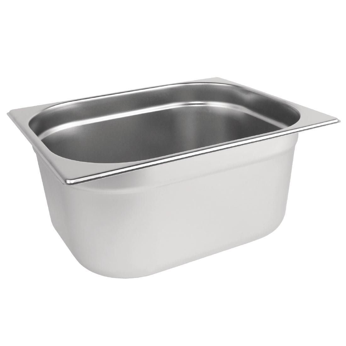 Vogue Stainless Steel 1/2 Gastronorm Pan 150mm - K930 GN Gastronorm Pans Vogue   