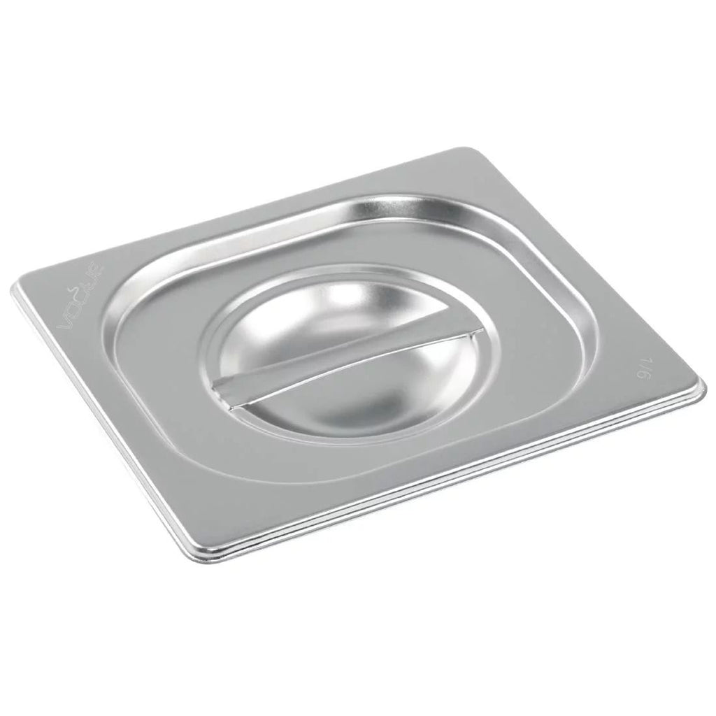 Vogue Stainless Steel 1/6 Gastronorm Lid - K993 GN Gastronorm Pans Vogue   