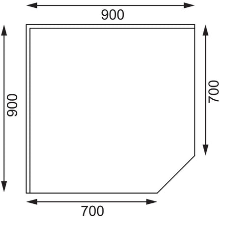 Vogue Stainless Steel Corner Table 700mm - GL278 Stainless Steel Corner Tables & Units Vogue   