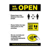 We Are Open Social Distancing Shop Guidance Poster A3 - FN658