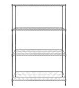 Empire 4-Tier Heavy-Duty Wire Shelving Unit | 1200mm Wide, 120kg Per Shelf Storage Rack – RACK-1200 Chrome Wire Shelving and Racking Empire