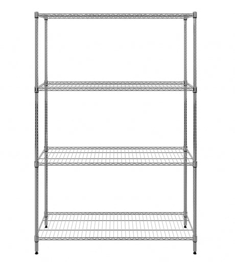Empire 4-Tier Heavy-Duty Wire Shelving Unit | 1200mm Wide, 120kg Per Shelf Storage Rack – RACK-1200 Chrome Wire Shelving and Racking Empire