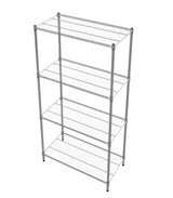 Empire 4-Tier Heavy-Duty Wire Shelving Unit | 900mm Wide, 120kg Per Shelf Storage Rack – RACK-900 Chrome Wire Shelving and Racking Empire